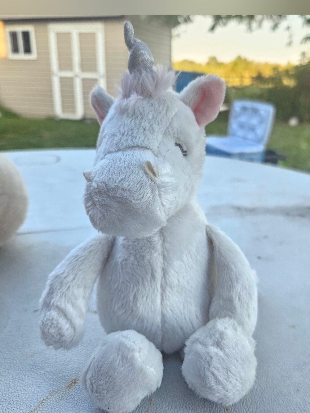 Carters Kids Preferred Unicorn Plush White Pink 10" Stuffed Animal Baby 2022